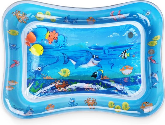 Frummel Waterspeelmat Baby – Watermat – Speelkleed – Opblaasbaar – Waterspeelgoed Baby - Kraamcadeau - Baby Shark van Frummel