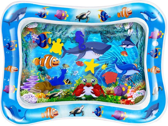 Frummel Waterspeelmat Baby - Watermat - Speelkleed - Opblaasbaar - Waterspeelgoed Baby - Kraamcadeau - Clownfish van Frummel
