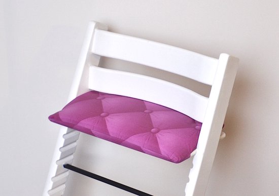 Fuchsia zitkussen voor de stokke tripp trapp kinderstoel- fuchsia-roze-gecoat-liefleukenhip van Merkloos