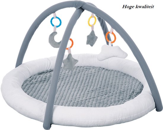 FUEGOBIRD - Babyspeelmat - Luxe gym met boog - Kleurrijke interactieve grijpspeeltjes - Geweldige geluiden - Ontwikkelingsspeelmat voor baby's vanaf 2 maanden - Speelmat van hoge kwaliteit - Speelmat in geschenkdoos van Merkloos