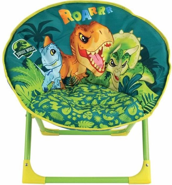 FUN HOUSE JURASSIC WORLD Zetel maan dinosaurussen - Opvouwbaar - H.47 x B.54 x D.42 cm - Voor kinderen van Fun House