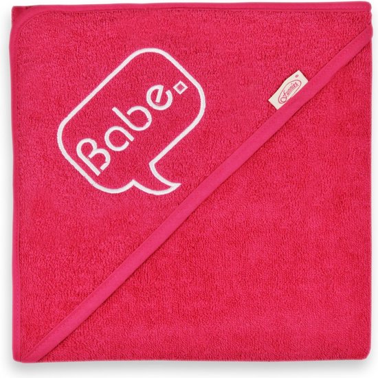 Funnies Badcape Babe Junior 80 Cm Katoen fuchsia van Funnies