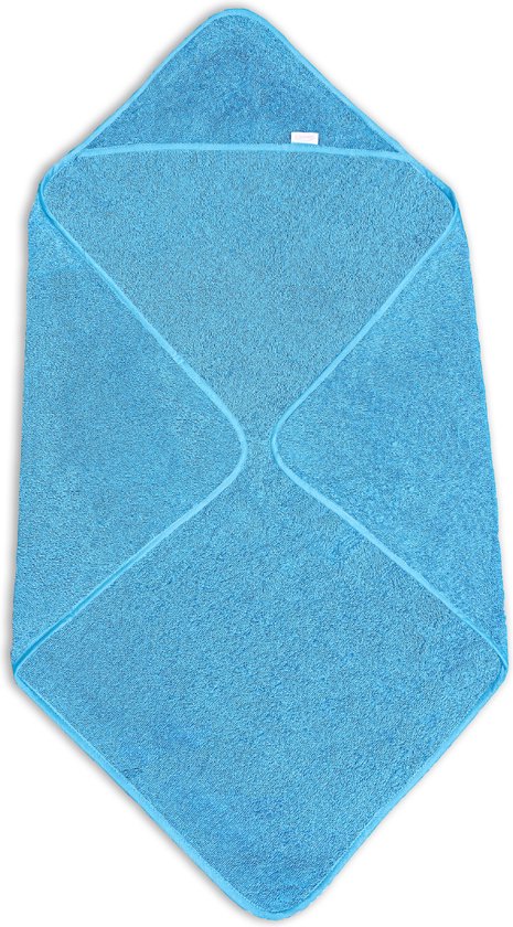 Funnies Badcape | Blauw | 100×100 cm | 100% Katoen | Badstof van Funnies