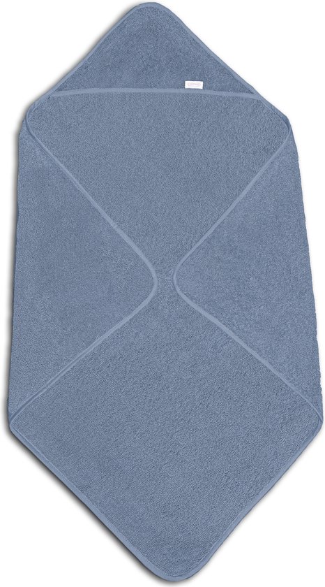 Funnies Badcape | Grey/blue | 80x80 cm | 100% Katoen | Badstof van Funnies