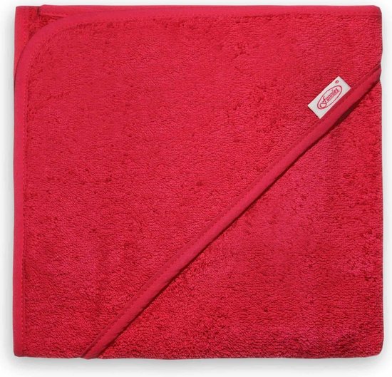 Funnies Badcape Junior 80 Cm Katoen fuchsia van Funnies