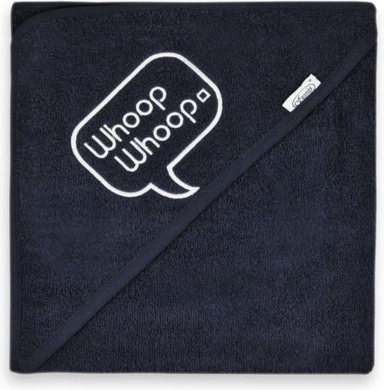 Funnies Badcape Whoop Whoop Junior 80 X 80 Cm Katoen Grijs van Funnies
