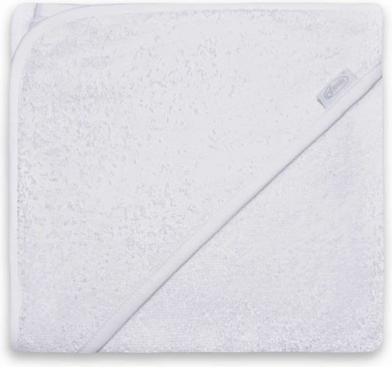Funnies Badcape Wit 80x80 cm - Zachte Badcape Baby / Omslagdoek / Handdoek met Capuchon - Gemaakt van 100% Katoenen Badstof - Absorberend en Comfortabel - Perfect voor Warmte en Droogte na het Badderen
