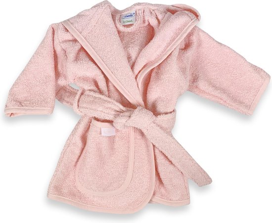 Funnies badjas blush | funnies badjas | badjas 1-2 jaar | 100% zuivere katoen, badstof | baby | na het zwemmen | na het douchen van Funnies