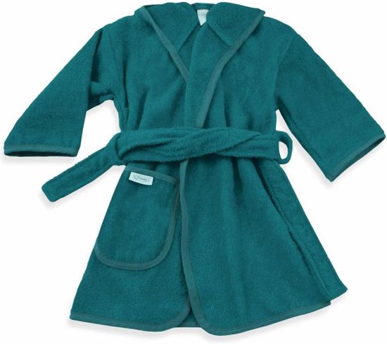 Funnies Badjas Lake Green 1-2 Jaar Baby Badjas, Badjas Kinderen, Peuterbadjas - 100% Katoenen Badstof - Zacht en Absorberend - Perfect na Zwemmen, Douchen of Badderen - Ideaal als Cadeau voor Baby’s en Kinderen