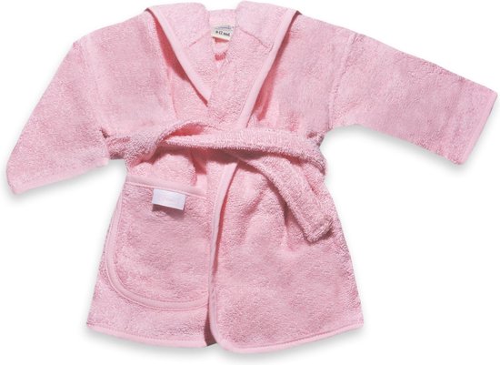 Funnies Badjas Roze 1-2 Jaar Baby Badjas, Badjas Kinderen, Peuterbadjas - 100% Katoenen Badstof - Zacht en Absorberend - Perfect na Zwemmen, Douchen of Badderen - Ideaal als Cadeau voor Baby’s en Kinderen van Funnies