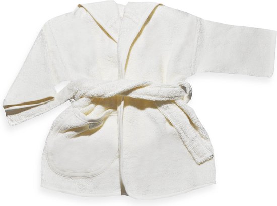 Funnies Badjas Wit 0-12 Maanden Baby Badjas, Badjas Kinderen, Peuterbadjas - 100% Katoenen Badstof - Zacht en Absorberend - Perfect na Zwemmen, Douchen of Badderen - Ideaal als Cadeau voor Baby’s en Kinderen van Funnies