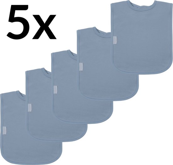 Funnies Interlock Slabben 5-Pack | Grey Blue | Set Van 5 Stuks | Slabbers van Funnies