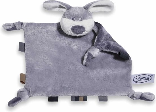 Funnies Knuffeldoekje Hond Junior 20 Cm Polyester Grijs
