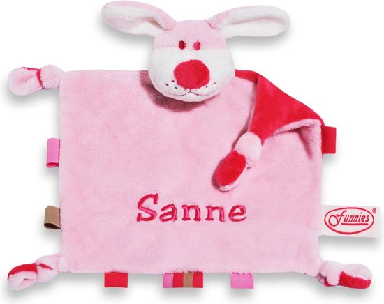 Funnies Knuffeldoekje Hond Junior 20 Cm Polyester Roze van Funnies
