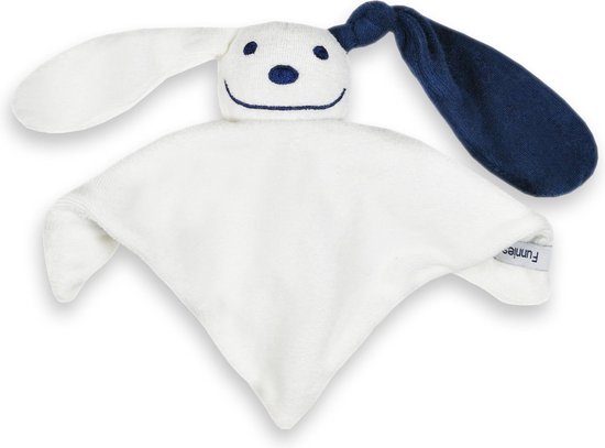 Funnies Knuffeldoekje Junior 23 Cm Polyester Wit/donkerblauw van Funnies.