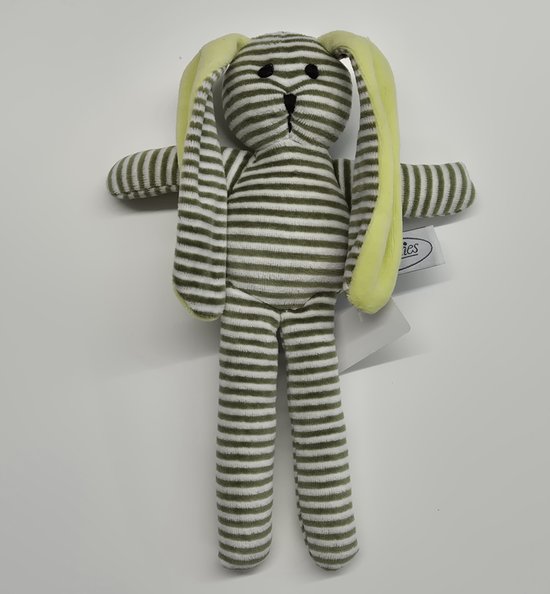 Funnies Konijntje Kaya met rammelgeluidje gestreept van Merkloos