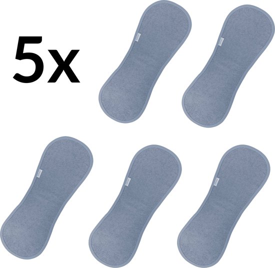 Funnies Schouderdoek | Spuugdoek | 5-pack | Grey Blue | 20x55 cm | Set Van 5 Stuks | Spuugdoekjes | Monddoekjes van Funnies