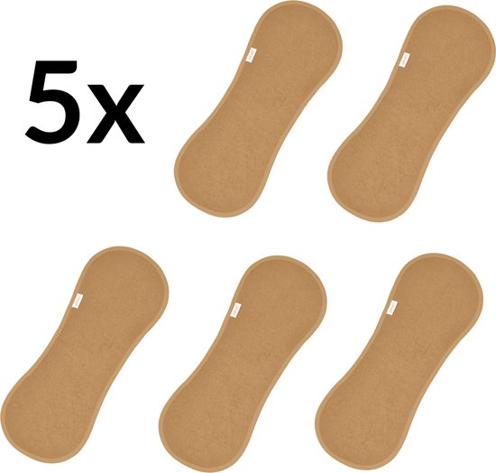 Funnies Schouderdoek | Spuugdoek | 5-pack | Sand | 20x55 cm | Set Van 5 Stuks | Spuugdoekjes | Monddoekjes van Funnies
