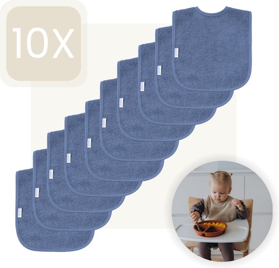 Funnies Slabbetjes 10-Pack - Silk - Set van 10 Stuks - Slab voor Kinderen - Slabbertjes Baby - Slabber van Funnies