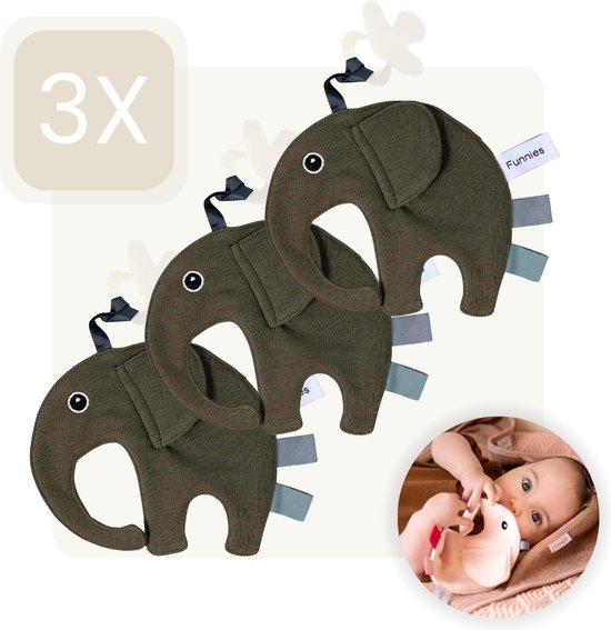 Funnies Speendoekje Ollie - 3 Pack - Forest - Speendoekjes - 15 x 14cm - Speen knuffel van Funnies.
