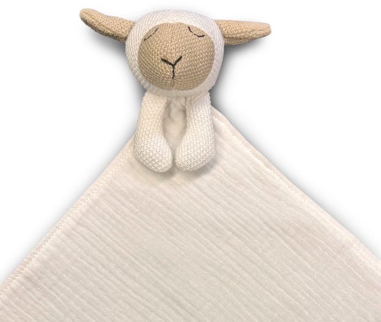 Funnies Tutdoek - Luna - schaap - knuffel - tutdoek - cream - slaapknuffel van Merkloos