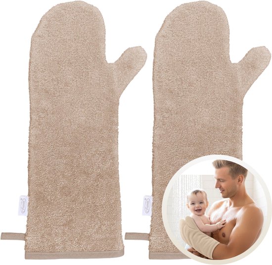 Funnies Washandjes Baby 2-pack Pinkstone - Babywashandjes van Funnies.