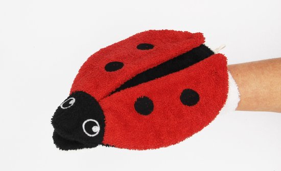 Fürnis Lieveheersbeestje Washandje - Groot - Organisch Katoen - Schattig - Op 60°C Wasbaar - Kinderfavoriet van Fürnis