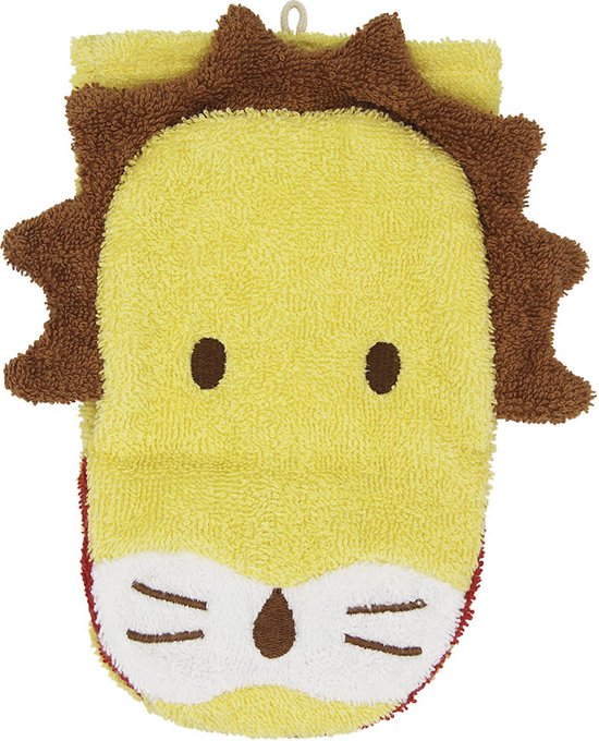 Fürnis Ludwig de Leeuw - Washandje - Groot - Organisch katoen - Leeuwen washandje - Kinderbad accessoire van Fürnis