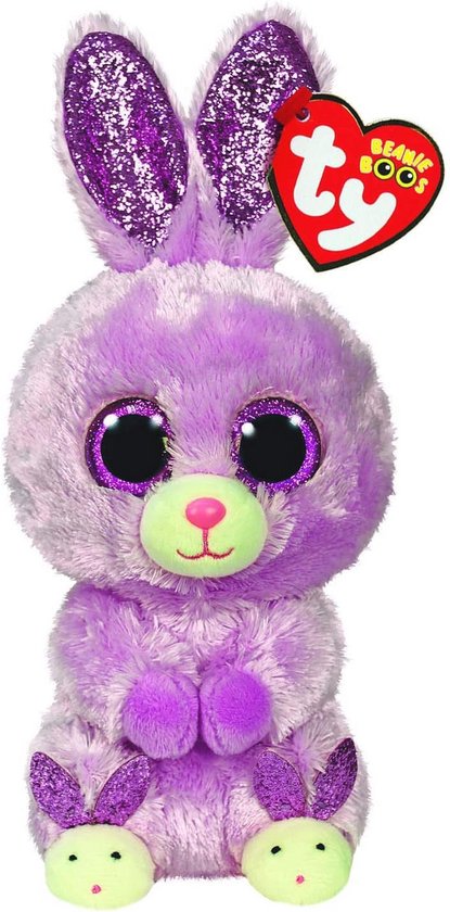 Fuzzy Bunny Pasen Knuffel - Beanie Boo - Geschikt voor Baby's van Merkloos