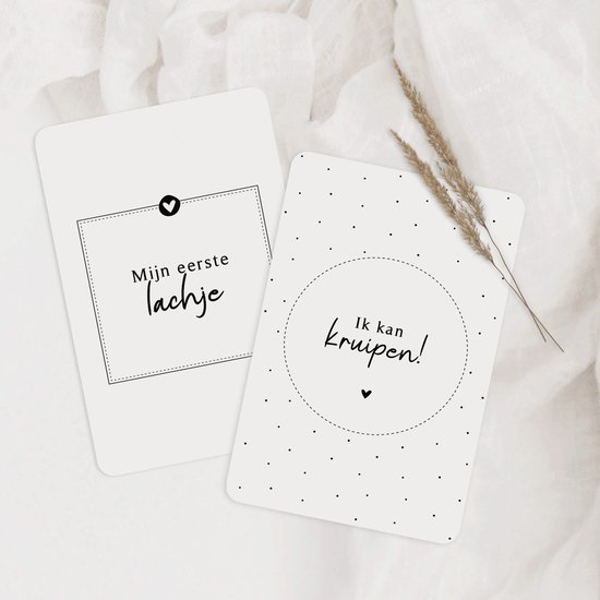Fyllbooks - Mijlpaalkaarten Baby - Set van 20 Mijlpaalkaarten - Groeikaarten - Kraamcadeau Milestone Baby Cards van Fyllbooks