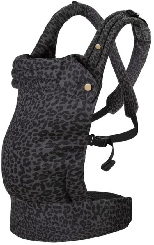 Fytura - Ergonomische Draagzak – Kangoeroezak voor Baby’s 0-24 maanden – 4 Draagposities – Ademend Katoen – Tot 20 kg - Zwart panterprint van Merkloos