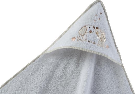 Gamberritos Badcape 100 X 100 Cm Wit/beige van Gamberritos