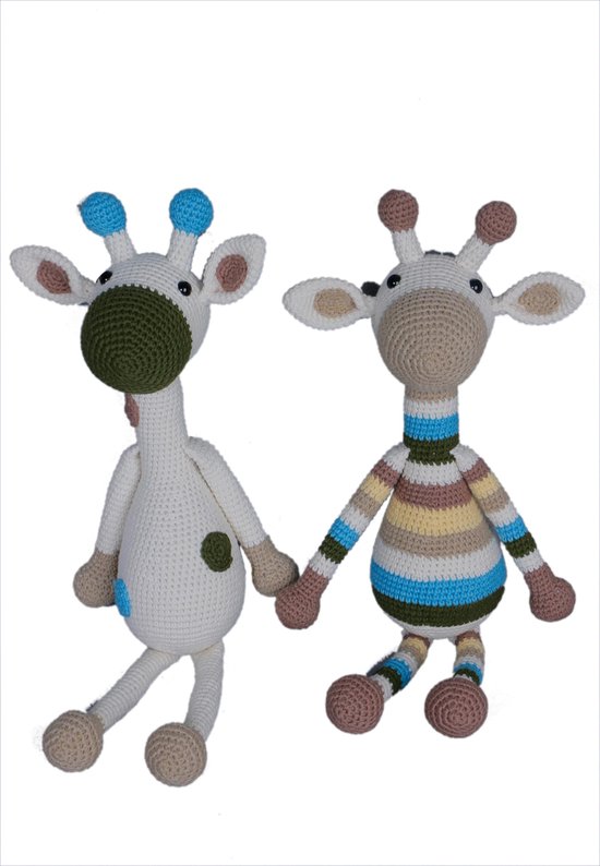 Gami Handmade gehaakte knuffel giraffe Blauw van Gami
