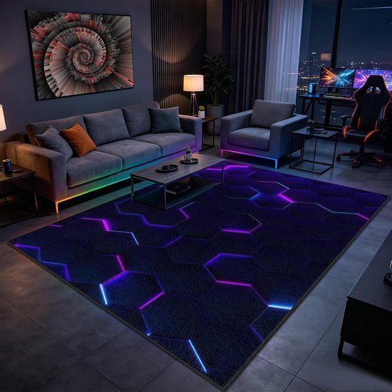Gaming Tapijt - Speelmat Vloermat - Decoratie Kamer - Antislip Onderkant - 70 x 80 cm - B-0936