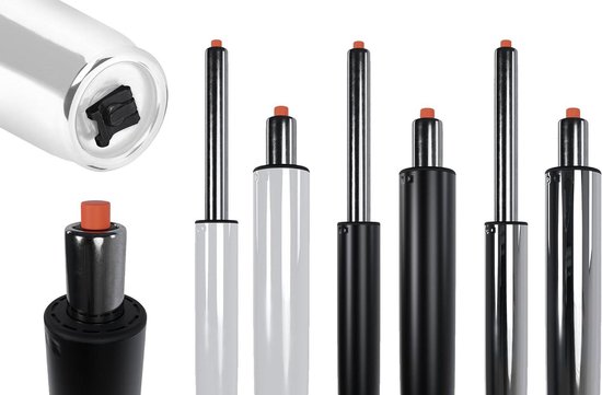 Gasveer Bureaustoel - Gaslift Stoel - Zitcomfort Verstellen - Universele Compatibiliteit - Tot 37 cm - chroom van Merkloos