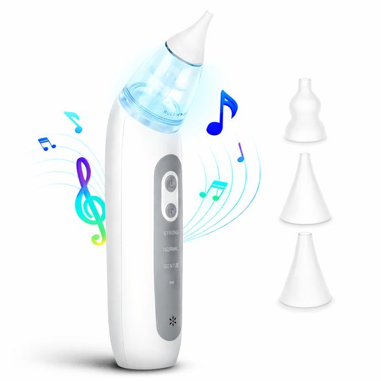 Gatson Baby Neusreiniger - Compact & Stil - Met Melodietjes en Lichtjes - Snoetenpoetsers - Neuszuiger Baby - Neuspeer - Elektrisch - Snotzuiger van Merkloos
