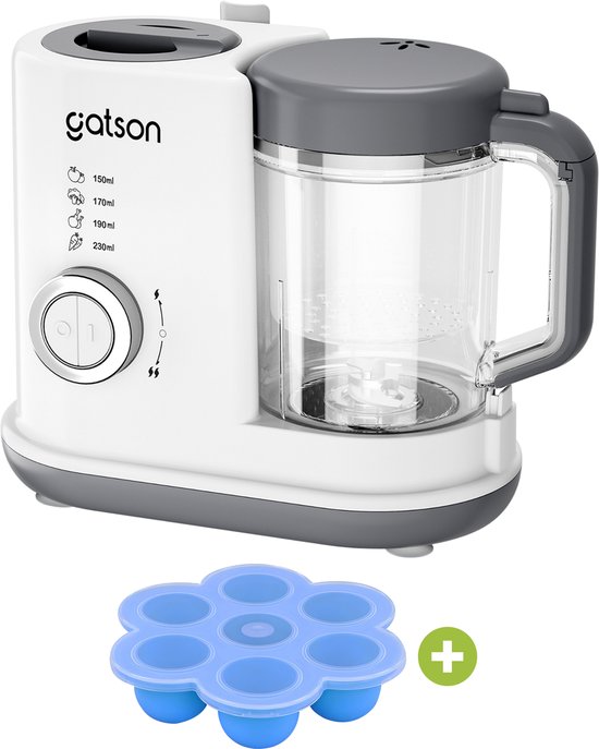 Gatson BabyChef - Blender en Stomer - Inclusief Babyvoeding bewaarbakje - Met Cook-, Steam- en Blend-Functie - Baby Food Maker - Baby Foodprocessor van Merkloos