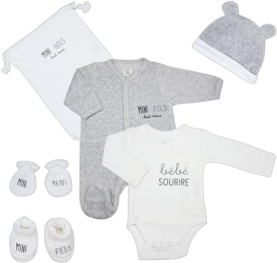 Gave Cadeau Set Geboorte Cadeau 6 Delig voor Baby Jongen Meisje - Maand 1 van Merkloos