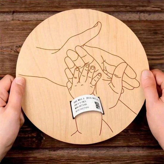 geboorte armband cirkel - houten bewaarcirkel - kraamcadeau - geboorte cadeau- cadeau tip van Little Dutch