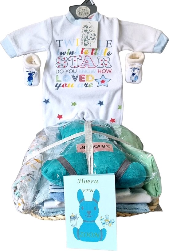 Geboorte Cadeau Vlinder met 14 Artikelen Blauw :NO 4 van Vlinderbox.