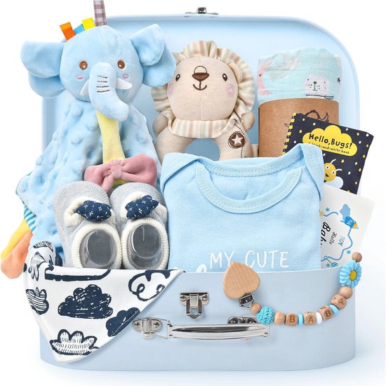 Geboorte geschenkdoos voor jongens - Compleet cadeau voor babyshower en geboorte