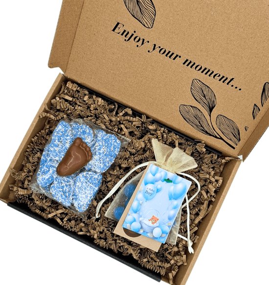 Geboorte Groei Pakket - Jongen - Chocolade & Zaadbommen - My-Moments van My-Moments