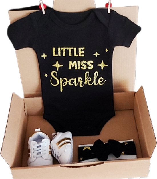 Geboorte pakket - Kraam cadeau - Romper - Little miss Sparkle - Cadeau per post van Merkloos
