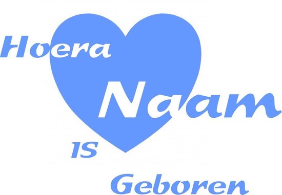 geboorte raam sticker 002 40 cm - 60 cm van Dekoglas