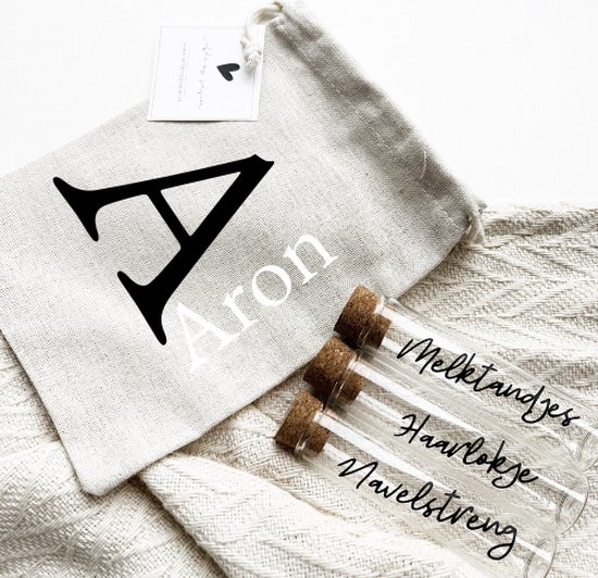 Geboorte setje 1| Naamzakje, melktandjes, navelstreng en haarlokje | Herinneringsbox | Herinneringskist | Herinneringsdoos | Memorybox | Kraamcadeau met naam | Geboortecadeau | Huwelijkscadeau | Ringdoosje | Ringendoosje | Bewaardoos | Sieradendoos van Merkloos