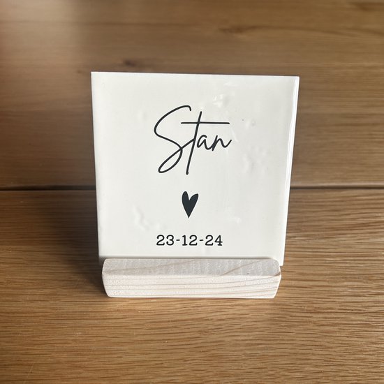 Geboorte tegeltje | Gepersonaliseerd | Kraamcadeau | Geboorte tegel van LiefsLabel