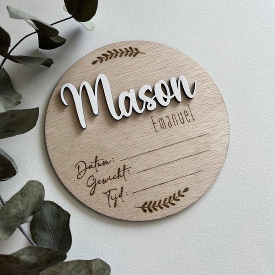 Geboorteaankondiging - Naam van Belarto