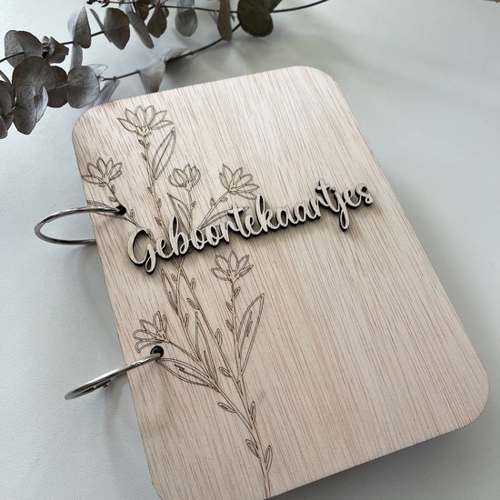 Geboortekaartjes bundel (bloem) van $