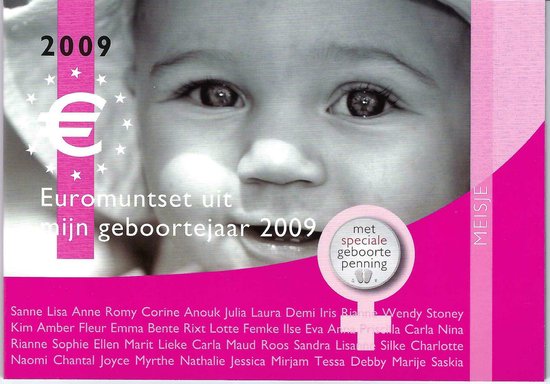 Geboorteset baby meisje 2009 van Merkloos