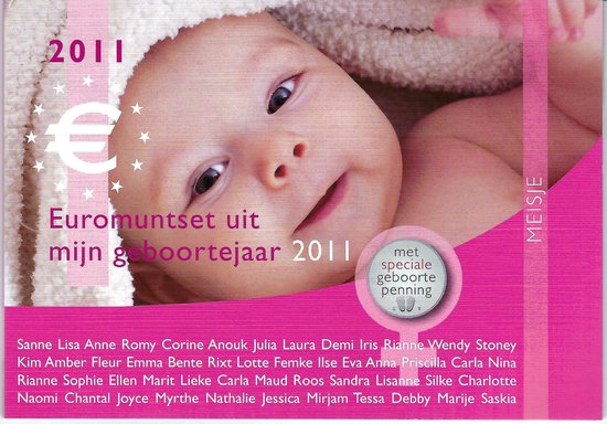 Geboorteset baby meisje 2011 van Merkloos